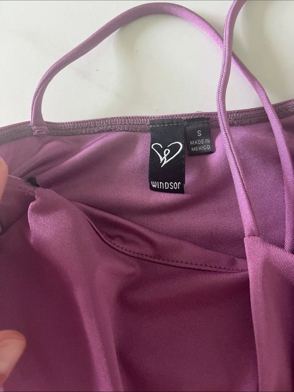 Windsor Mauve Satin Asymmetrical Cowl Dress